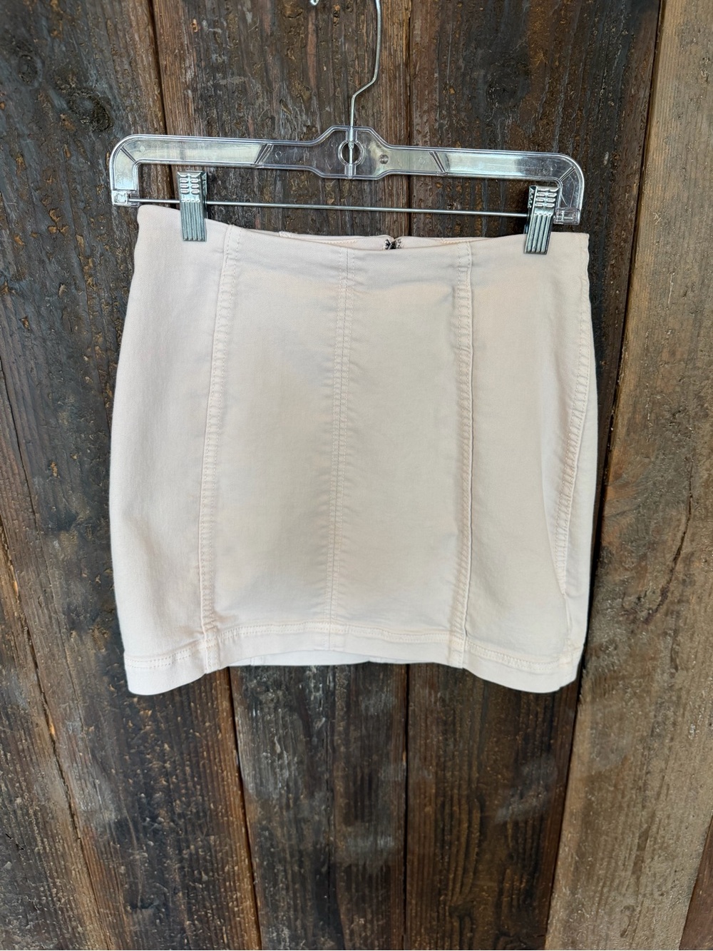 Free People Women’s Light Blush Mini Skirt - Classic Panel Design